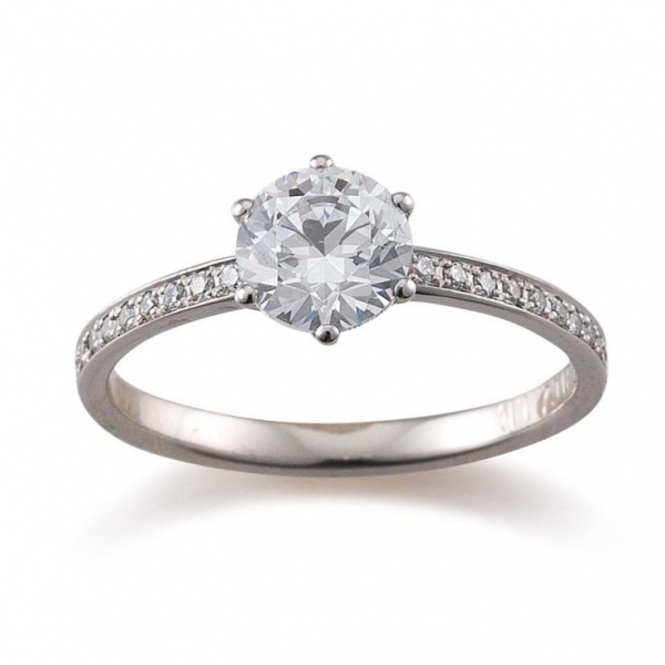 Gerstner Verlobungsring 585 Weissgold mit 110 ct Brillanten